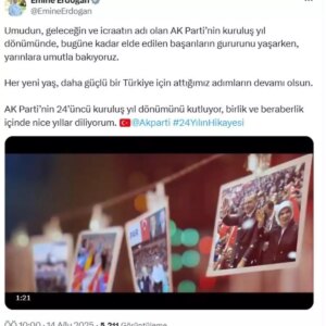 emine erdogandan ak partinin 24 kurulus yil donumu paylasimi fz1TvZvh