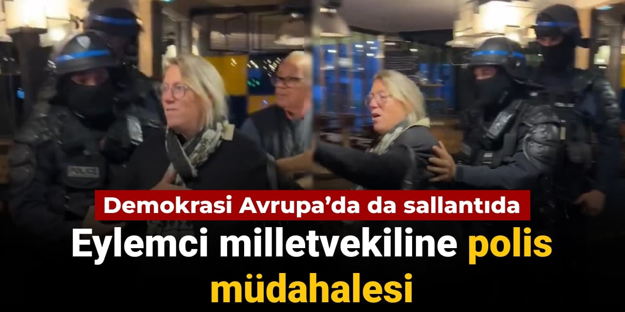 demokrasi avrupada da sallantida eylemci milletvekiline polis mudahalesi Cl1WCiOO